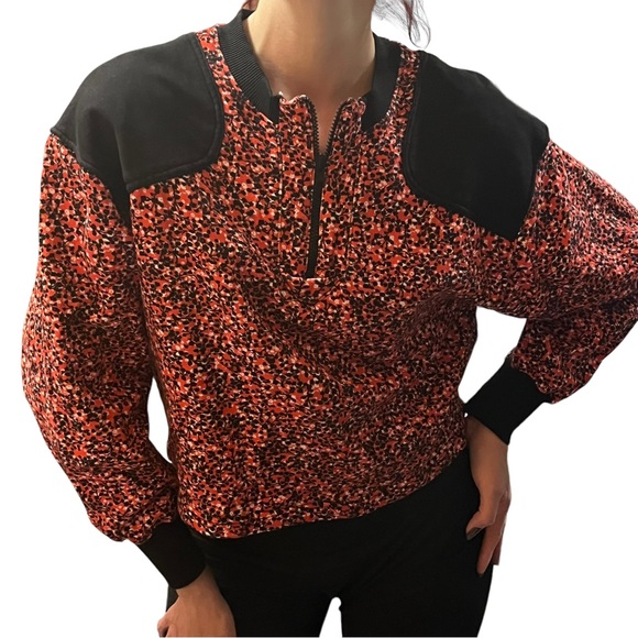 Women’s Rebecca Minkoff Red Floral Sara Sweatshirt pullover SZ XS - Picture 16 of 16